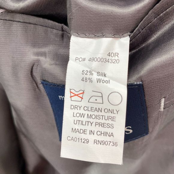 Ralph Lauren Blazer Mens 40 R Grey Wool Silk Suit Jacket Corpcore Academia Coat - Picture 5 of 13